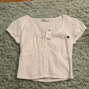A very cute white hollister top